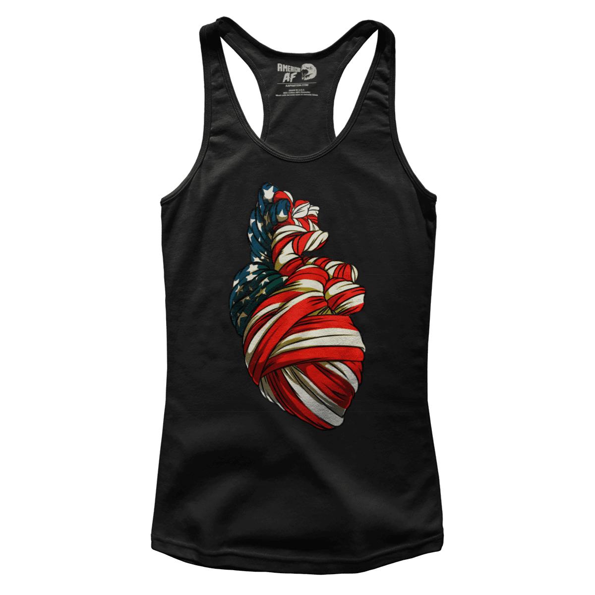 Apparel Premium Ladies Racerback Tank / Black / XS American Heart (Ladies)