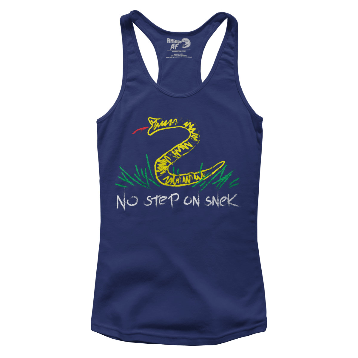 T-shirt Premium Ladies Racerback Tank / Midnight Navy / XS No Step on Snek (Ladies)