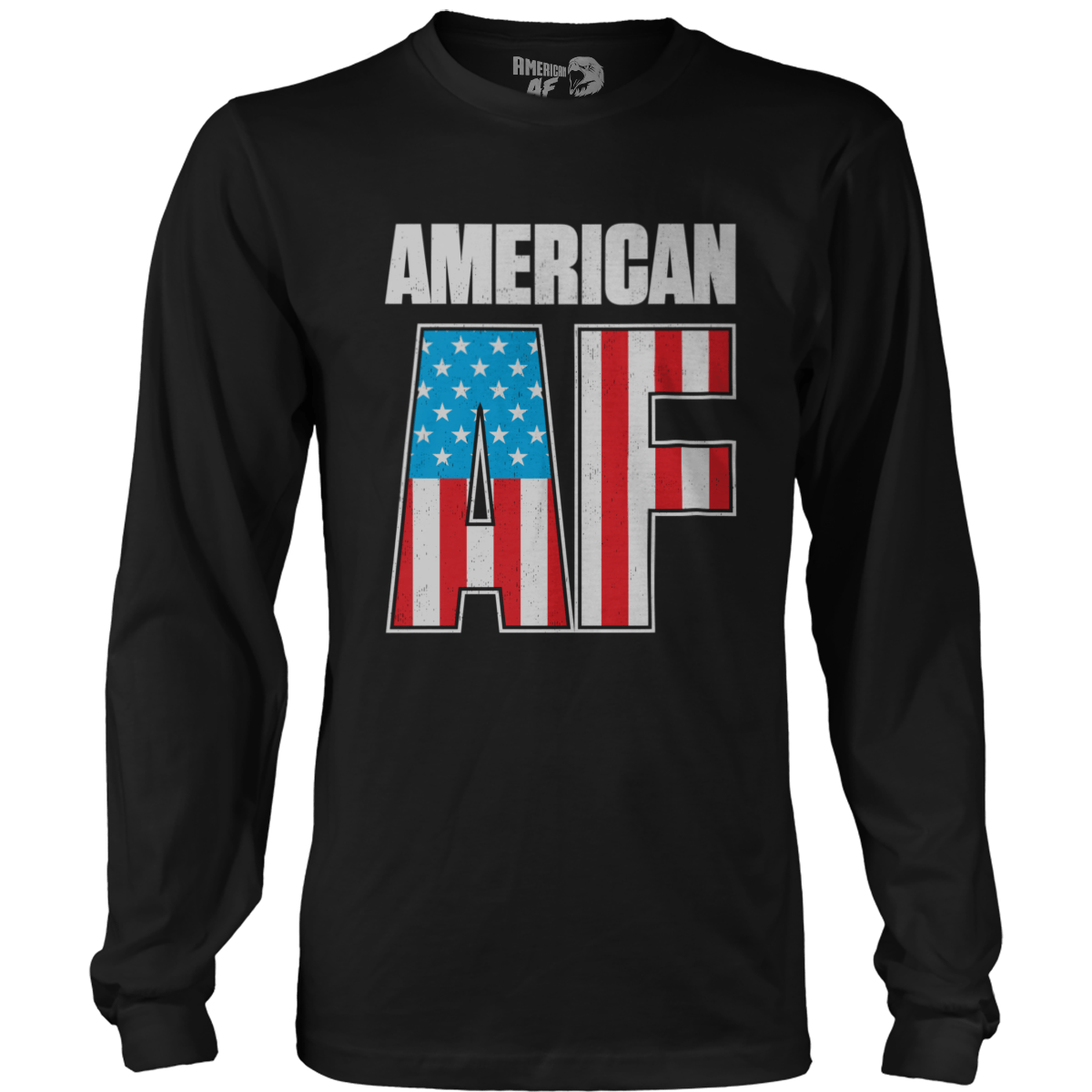 T-shirt Mens Long Sleeve / Black / S American AF