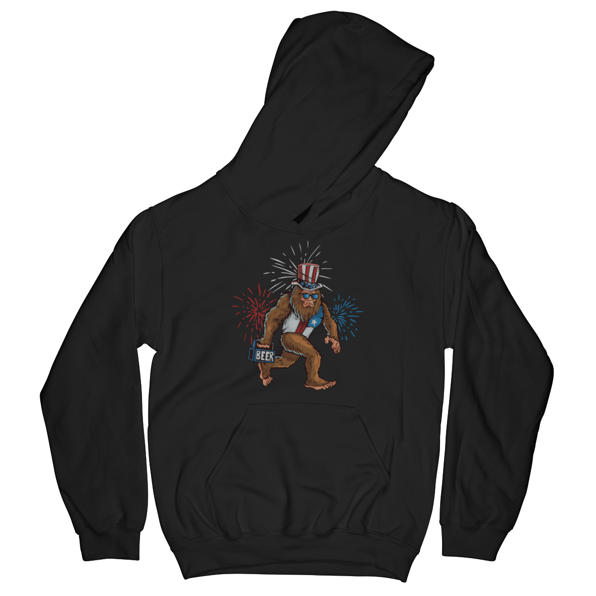 Apparel Kids Hoodie / Black / YS Sasquatch Forever Beer Run - Kids