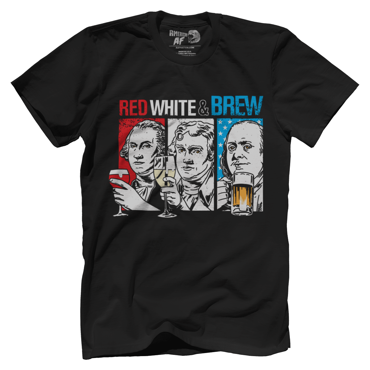 T-shirt Premium Mens Shirt / Black / XS Red, White & Brew