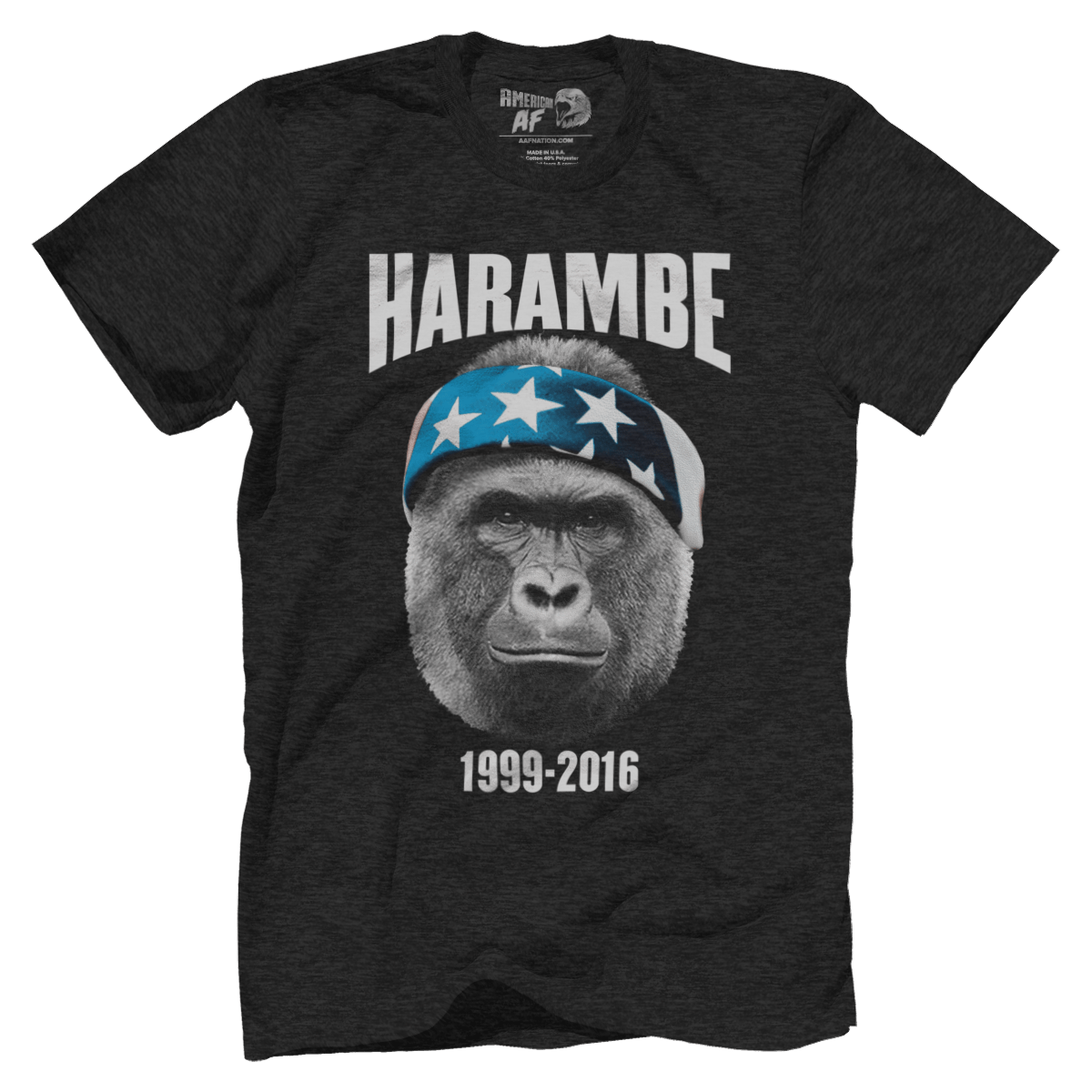 T-shirt Premium Mens Triblend Shirt / Vintage Black / S Harambe 1999-2016