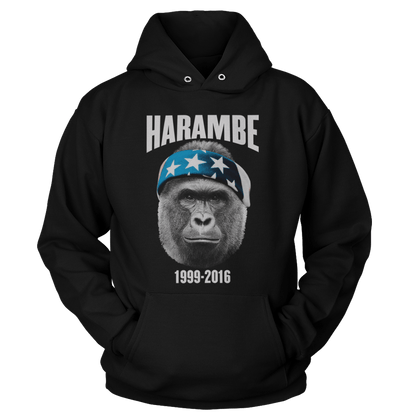 T-shirt Unisex Hoodie / Black / S Harambe 1999-2016