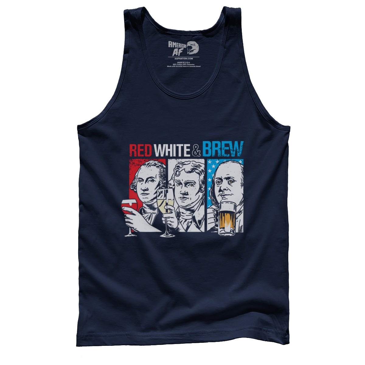 T-shirt Premium Mens Tank / Navy / XS Red, White & Brew