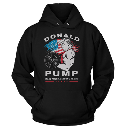 T-shirt Unisex Hoodie / Black / S Donald Pump