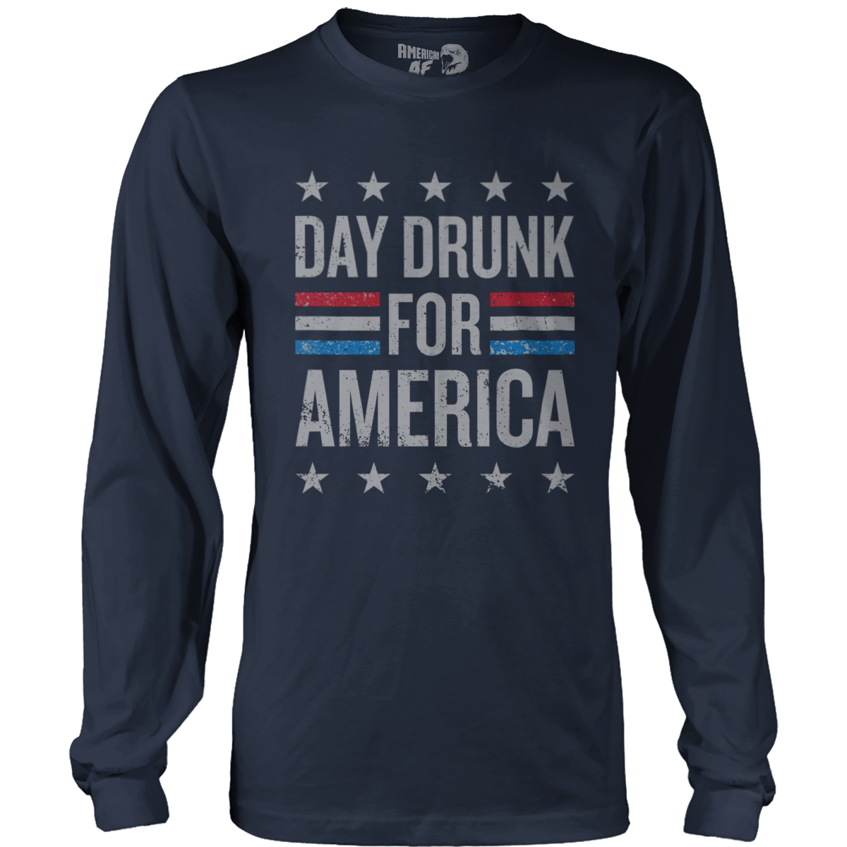 Apparel Mens Long Sleeve / Midnight Navy / S Day Drunk for America