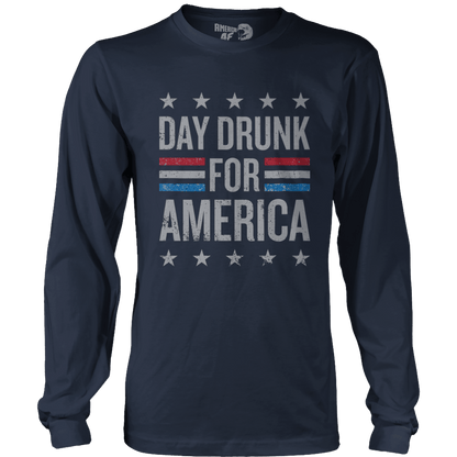 Apparel Mens Long Sleeve / Midnight Navy / S Day Drunk for America