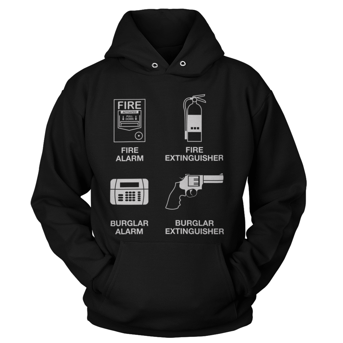 T-shirt Premium Soft Hoodie / Black / XS Burglar Extinguisher (Ladies)