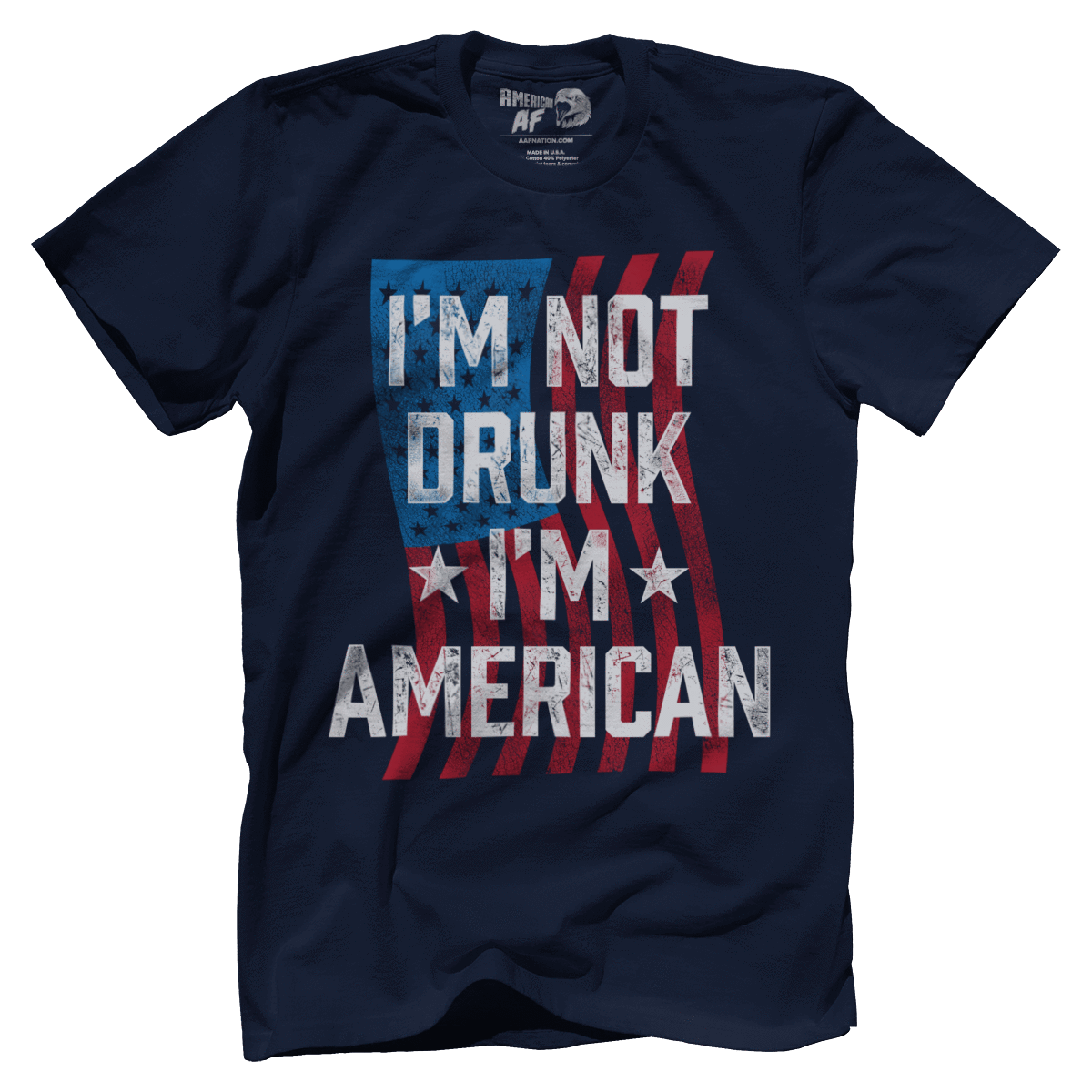 T-shirt Premium Mens Shirt / Midnight Navy / XS I'm Not Drunk I'm American