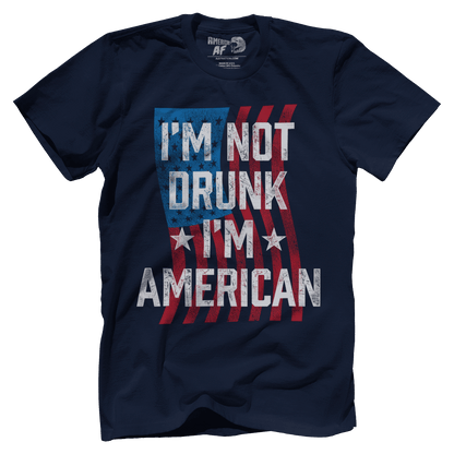 T-shirt Premium Mens Shirt / Midnight Navy / XS I'm Not Drunk I'm American