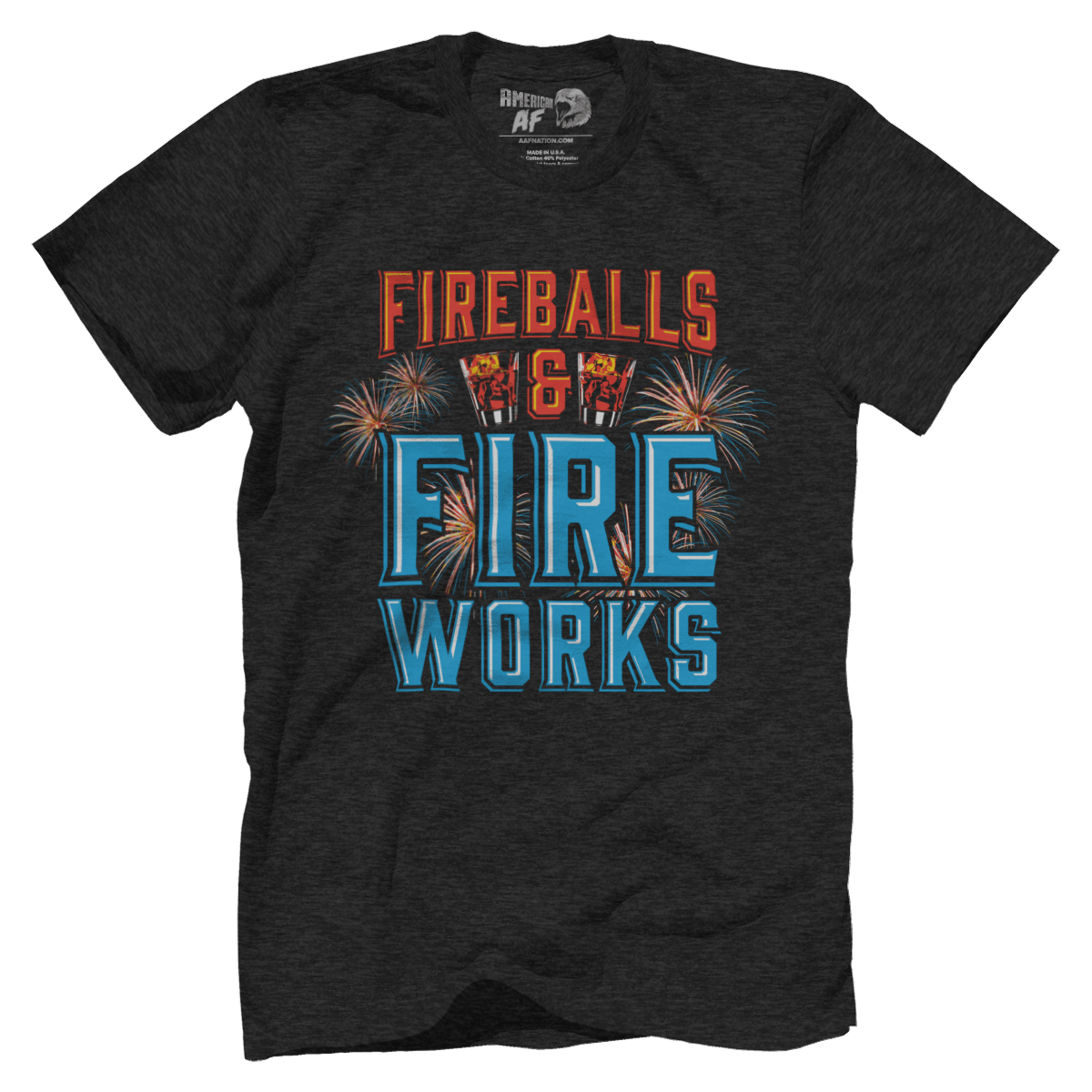 T-shirt Premium Mens Triblend Shirt / Vintage Black / S Fireballs and Fireworks