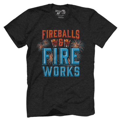 T-shirt Premium Mens Triblend Shirt / Vintage Black / S Fireballs and Fireworks