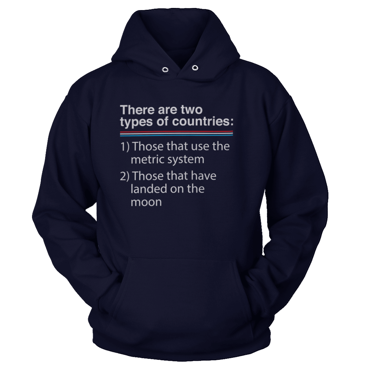 T-shirt Premium Soft Hoodie / True Navy / XS Two Types of Countries (Ladies)