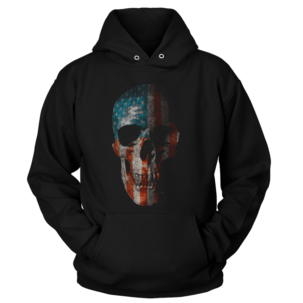 T-shirt Premium Soft Hoodie / Black / XS Skull Flag (Ladies)