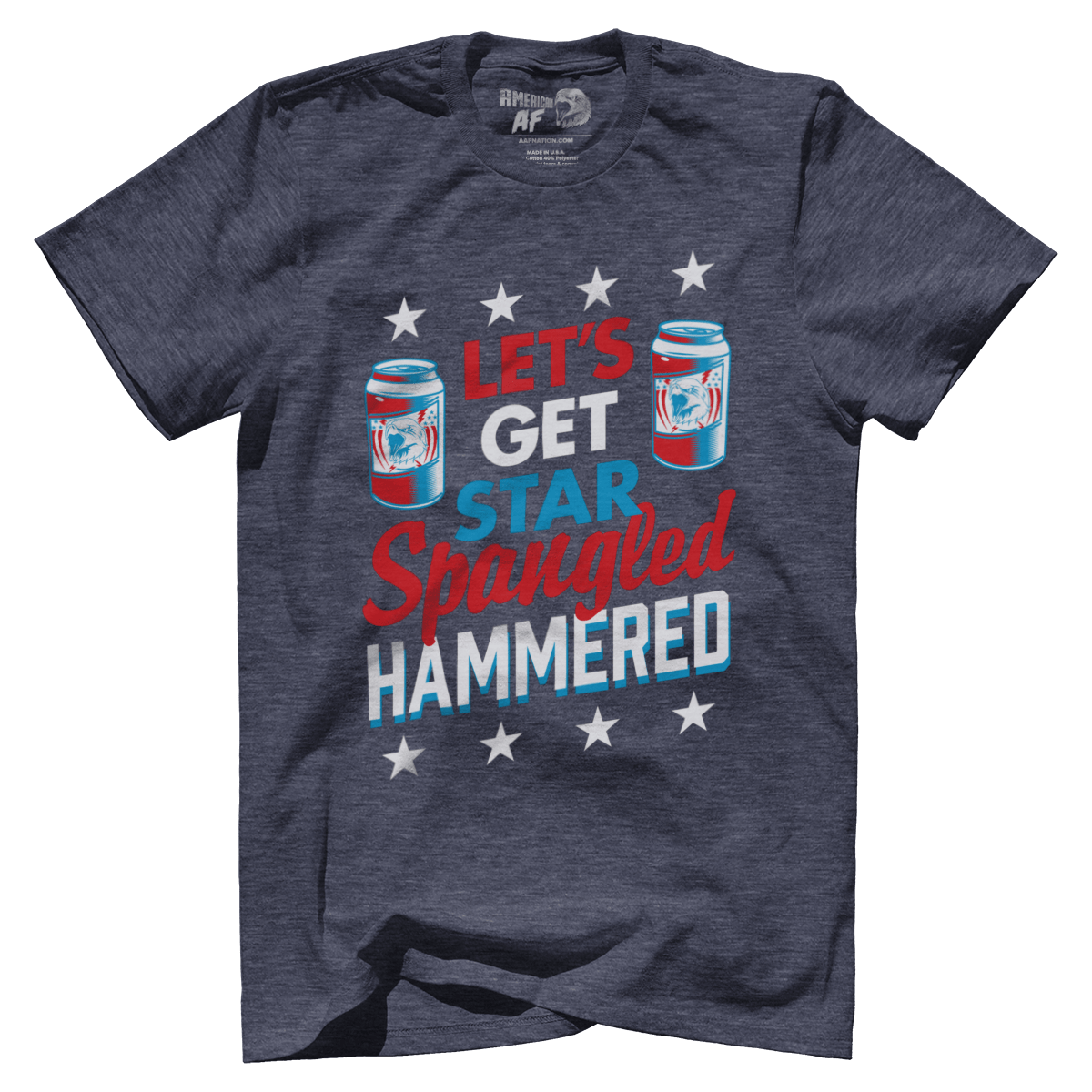 T-shirt Premium Mens Triblend Shirt / Vintage Navy / S Let's Get Star Spangled Hammered