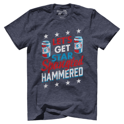 T-shirt Premium Mens Triblend Shirt / Vintage Navy / S Let's Get Star Spangled Hammered