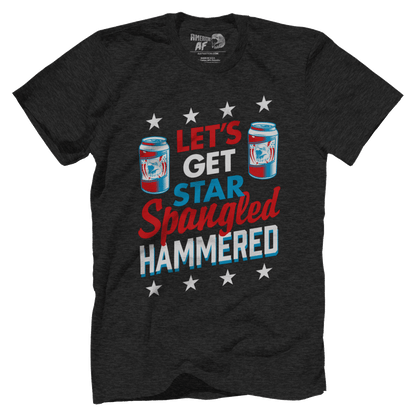 T-shirt Premium Mens Triblend Shirt / Vintage Black / S Let's Get Star Spangled Hammered