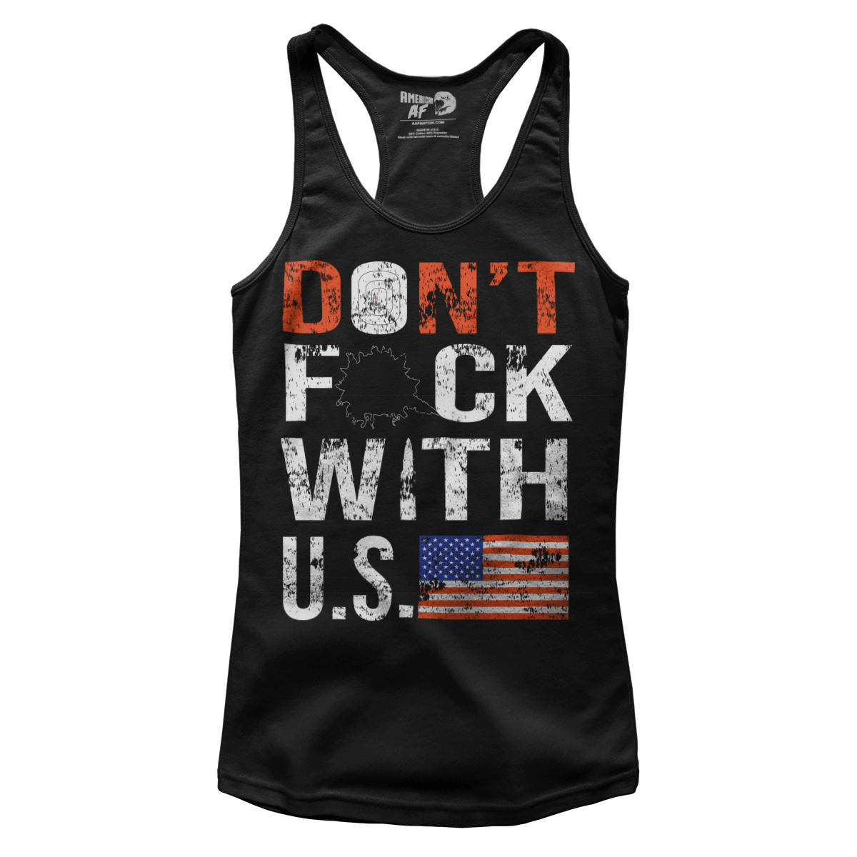 T-shirt Premium Ladies Racerback Tank / Black / XS Don't F with U.S (Ladies)