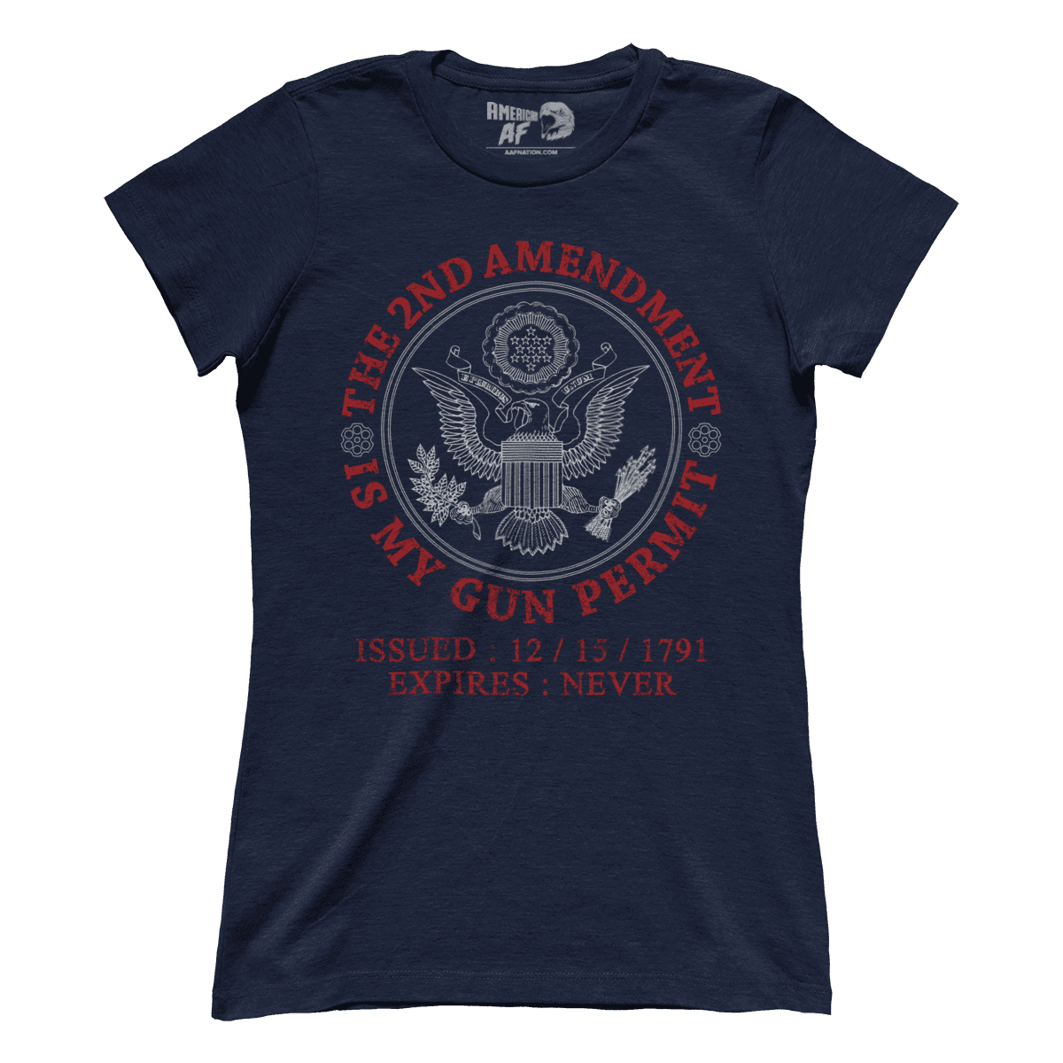 T-shirt Premium Ladies Tee / Midnight Navy / XS The 2nd Amendment - Gun Permit (Ladies)
