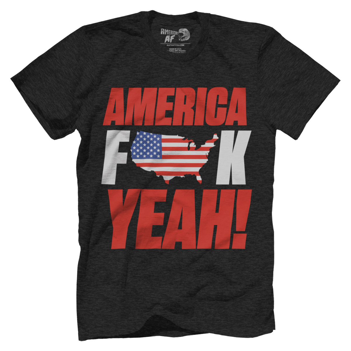 T-shirt Premium Mens Triblend Shirt / Vintage Black / S America F Yeah