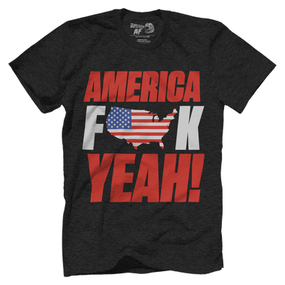 T-shirt Premium Mens Triblend Shirt / Vintage Black / S America F Yeah