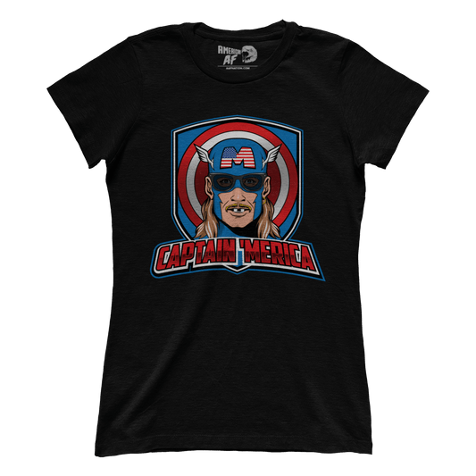 T-shirt Premium Ladies Tee / Black / XS Captain 'Merica (Ladies)