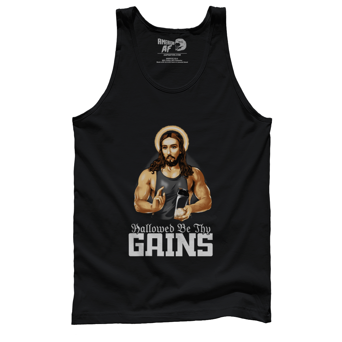 T-shirt Premium Mens Tank / Black / XS Hallowed Be Thy Gains