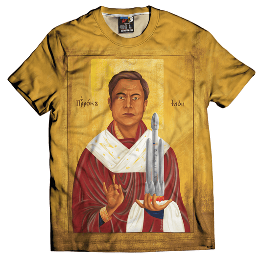 Shirt Unisex AOP T-shirt / 3XL Saint Elon Musk T-shirt