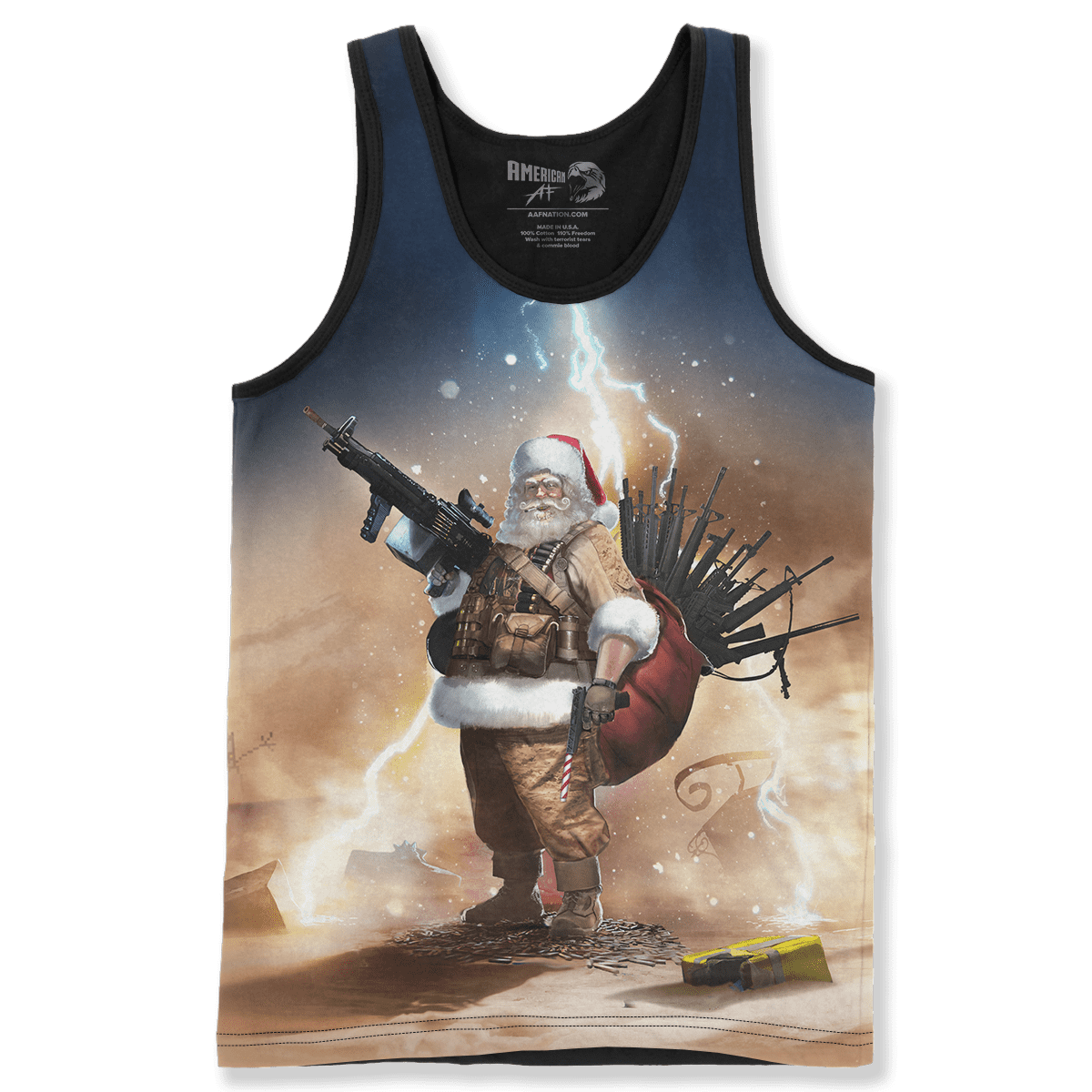 Dye-Sub Tank Top / SMALL Colonel Claus - Sand Version