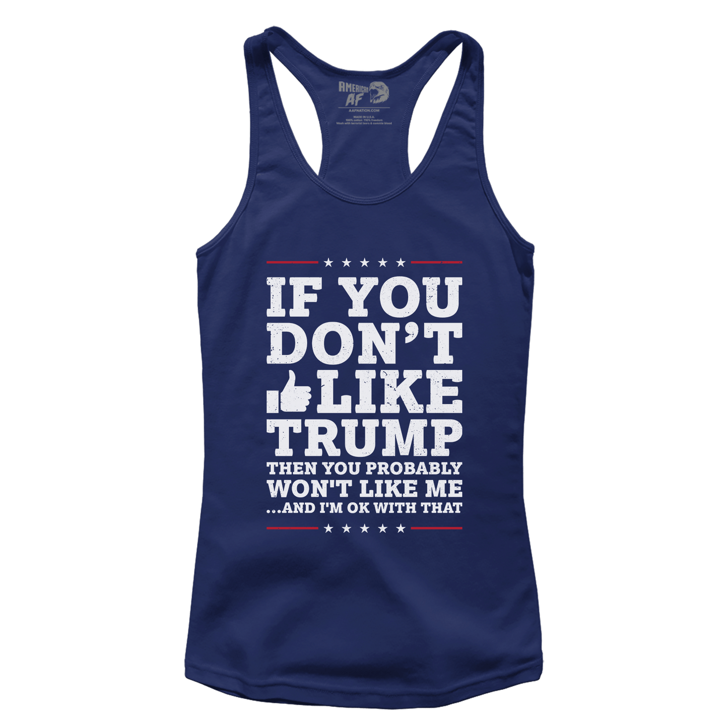 T-shirt Premium Ladies Racerback Tank / Navy / XS Like Trump (Ladies)