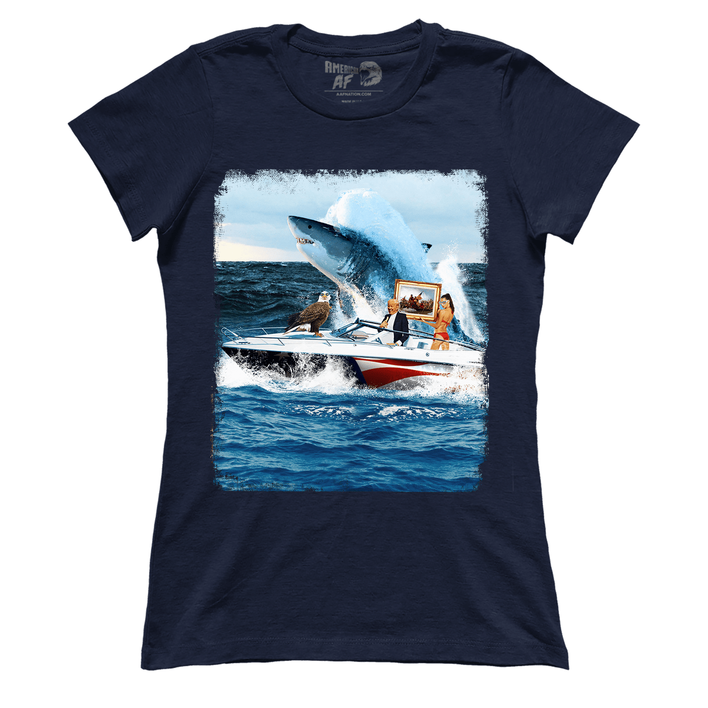 T-shirt Premium Ladies Tee / Navy / S Trump Speedboat (Ladies)