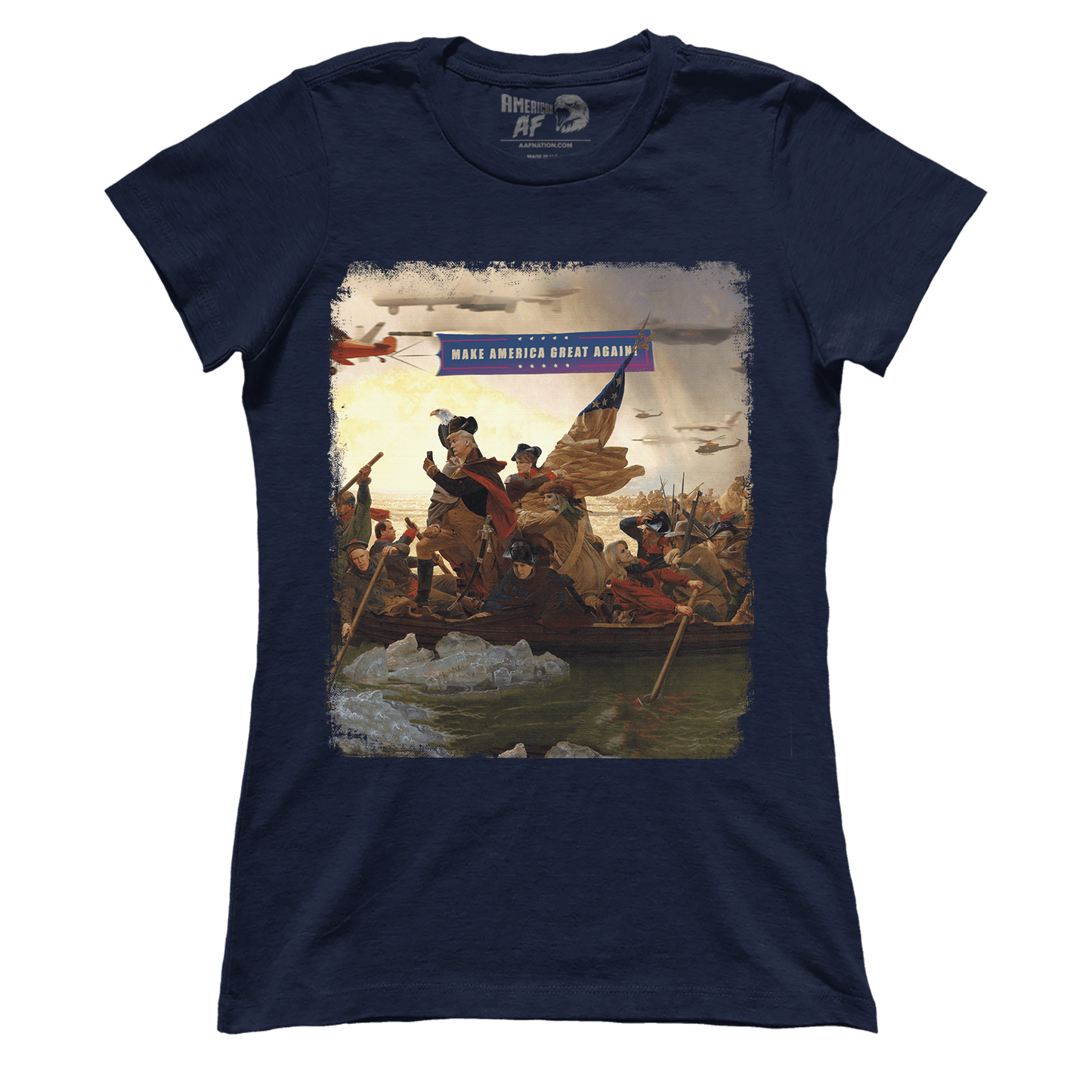 T-shirt Premium Ladies Tee / Navy / S Trump Crossing Delaware (Ladies)