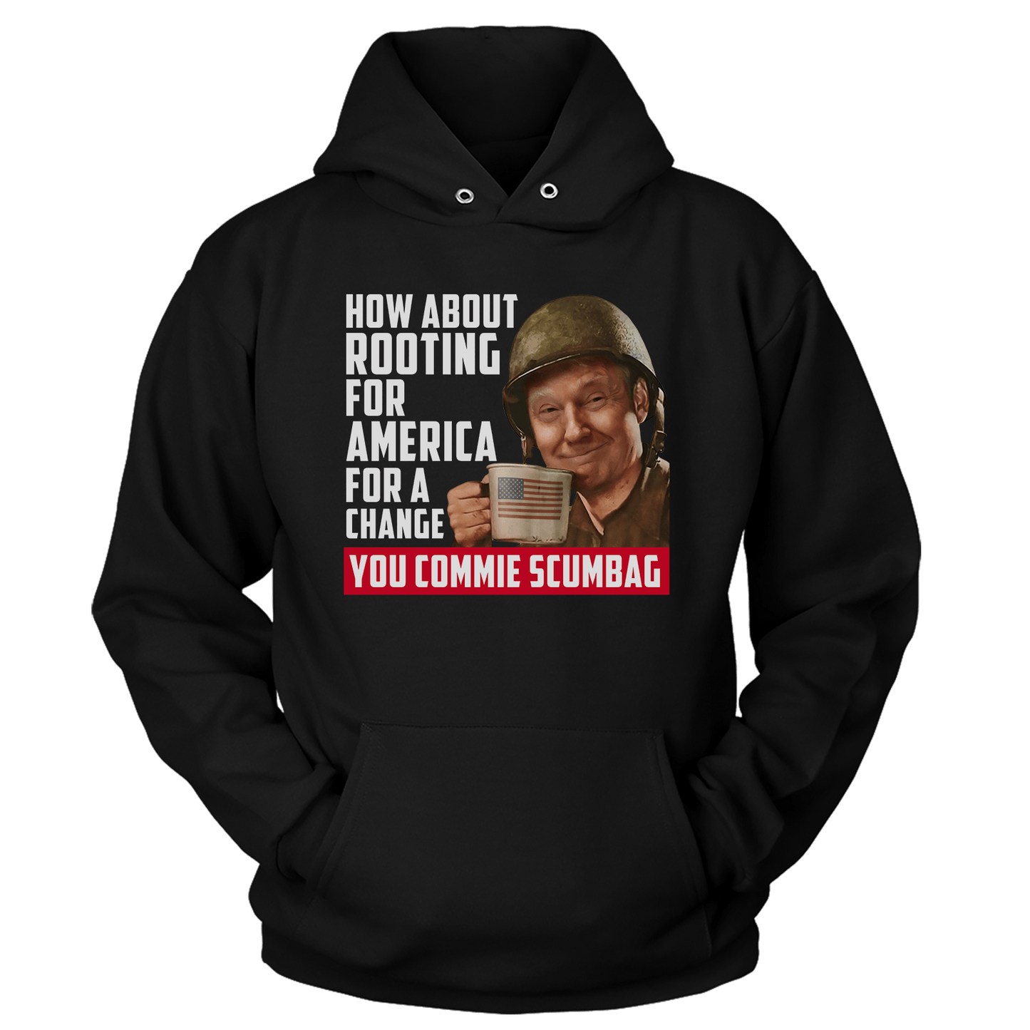 T-shirt Unisex Hoodie / Black / S Trump Rooting for America V2