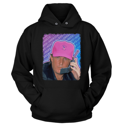 Dye-Sub Unisex Hoodie / Black / S 90's Trump