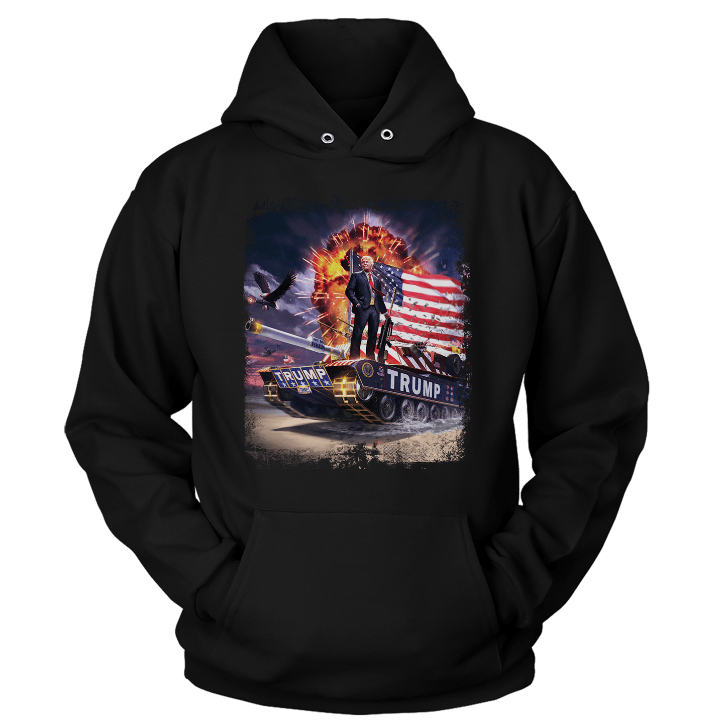 T-shirt Unisex Hoodie / Black / S Trump Tank (Ladies)