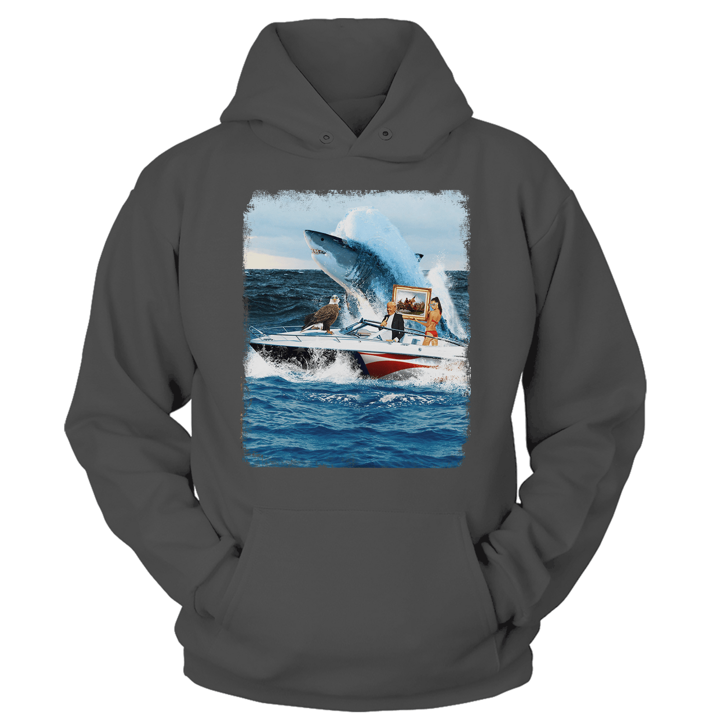 T-shirt Unisex Hoodie / Dark Gray / S Trump Speedboat (Ladies)