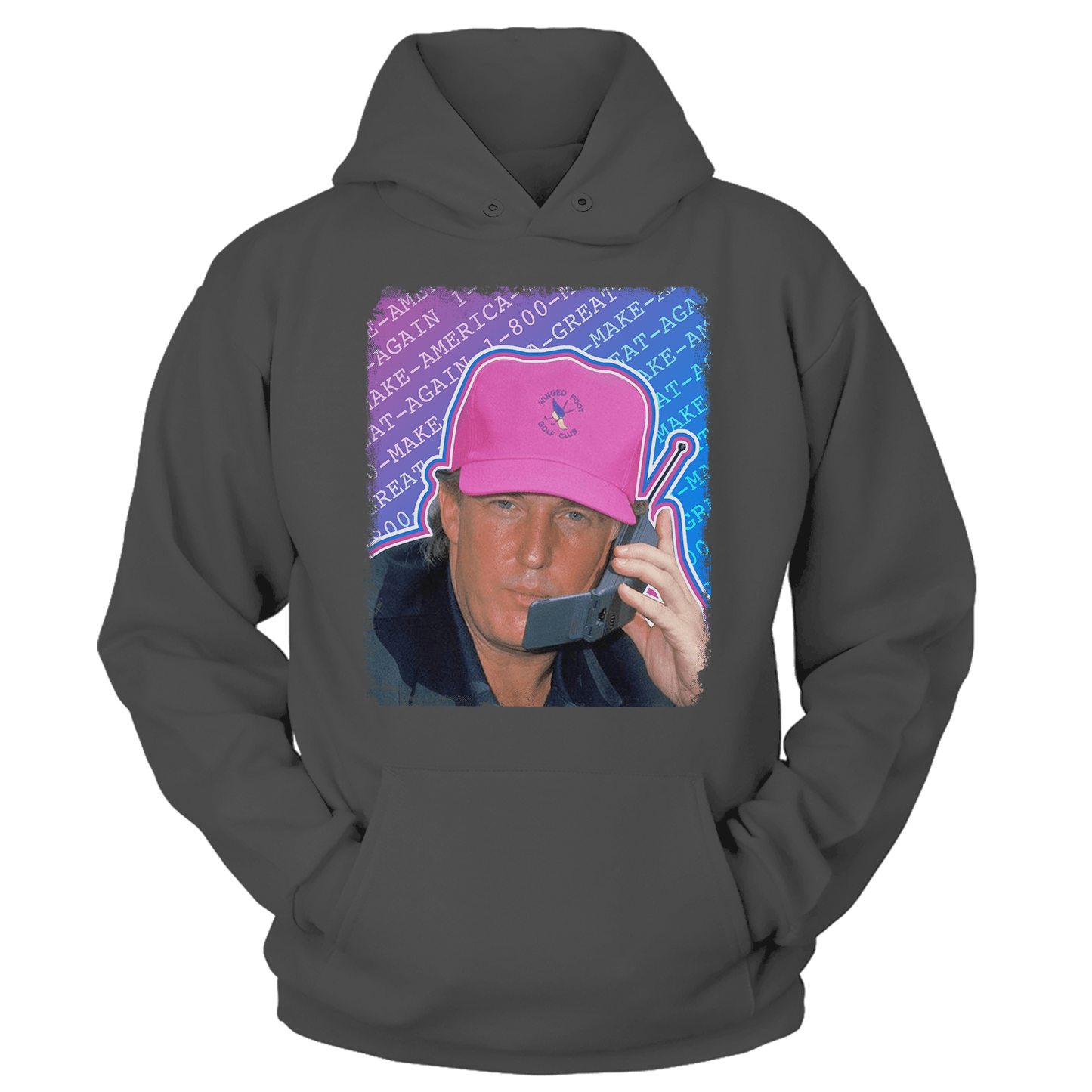 T-shirt Unisex Hoodie / Dark Gray / S 90's Trump (Ladies)