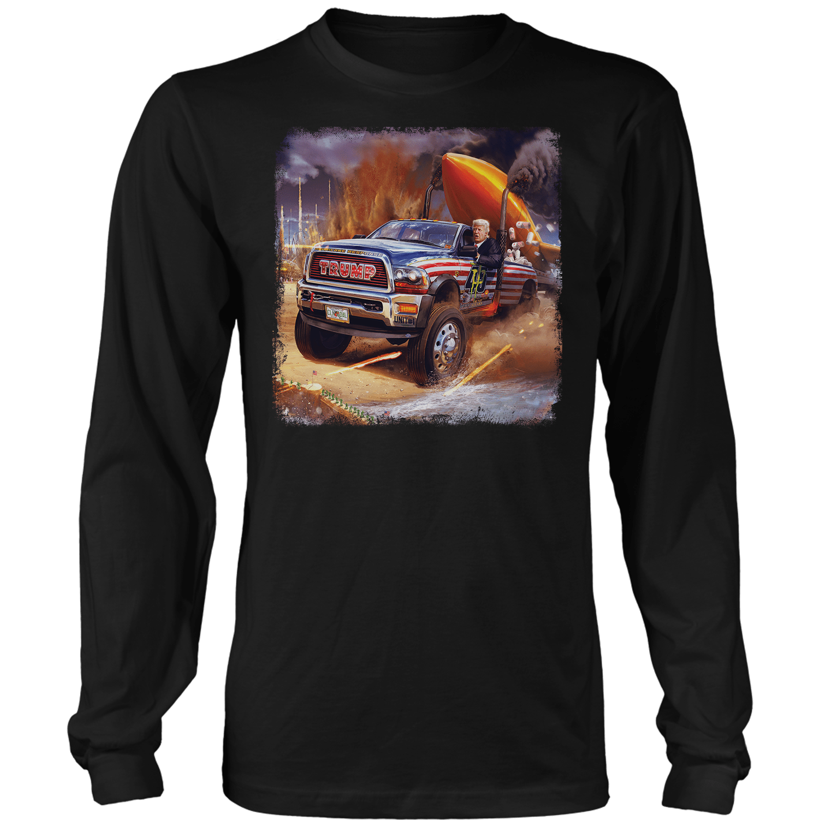 Dye-Sub Mens Long Sleeve / Black / S Welcome to Trumpland