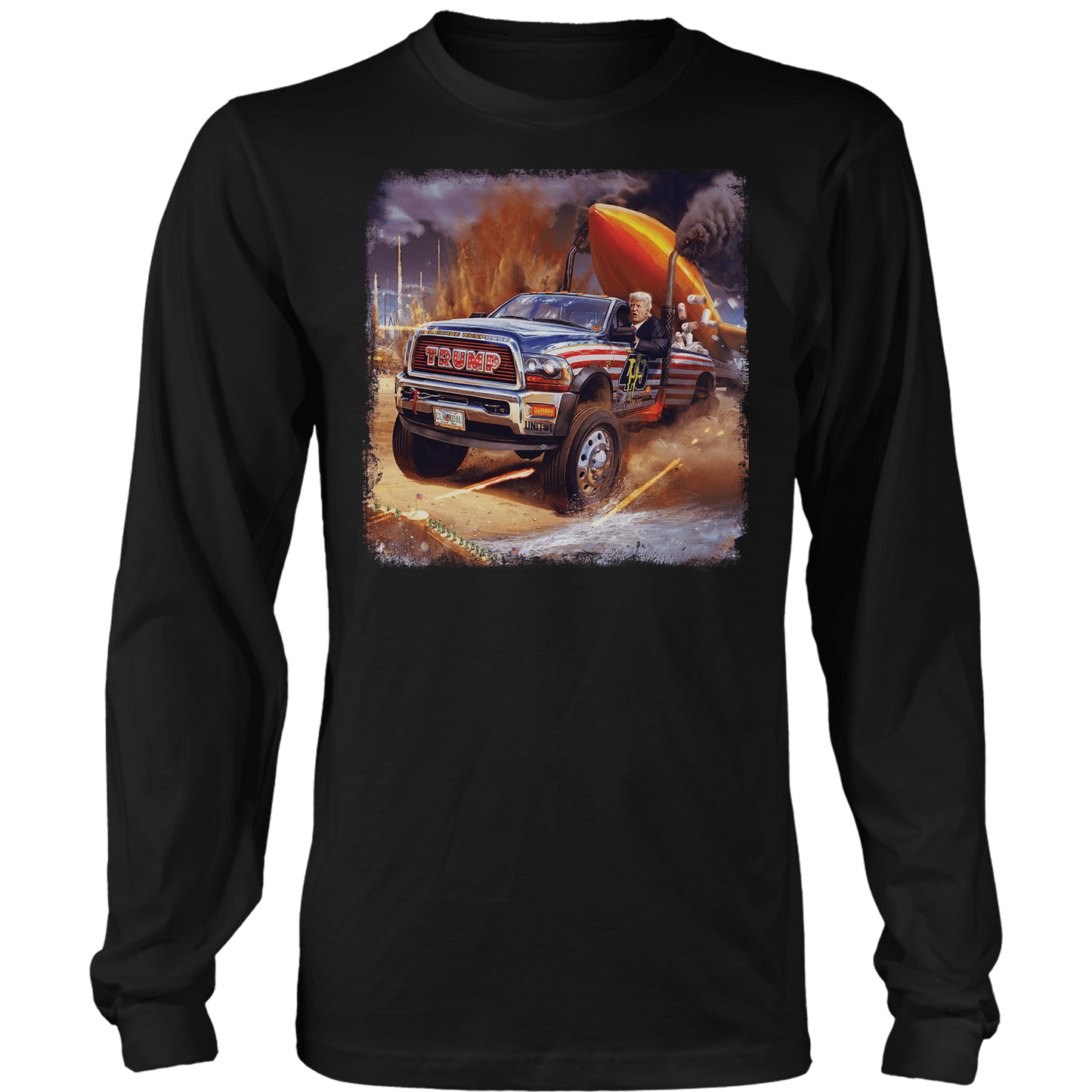 Dye-Sub Mens Long Sleeve / Black / S Welcome to Trumpland