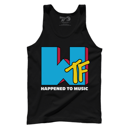 T-shirt Premium Mens Tank / Black / S WTF Happened To Music