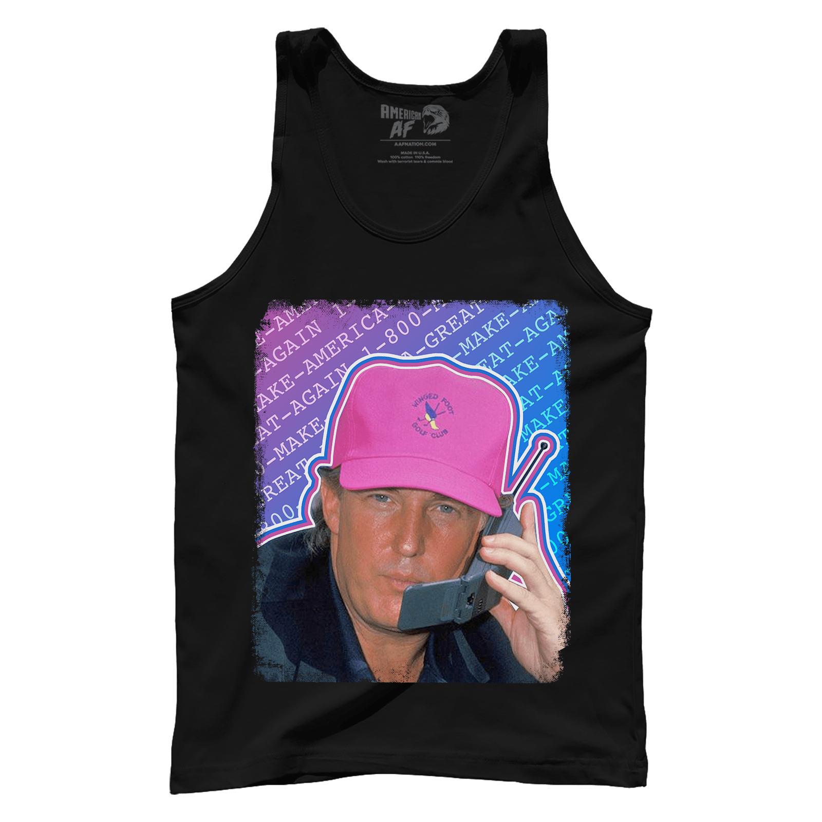 Dye-Sub Premium Mens Tank / Black / S 90's Trump