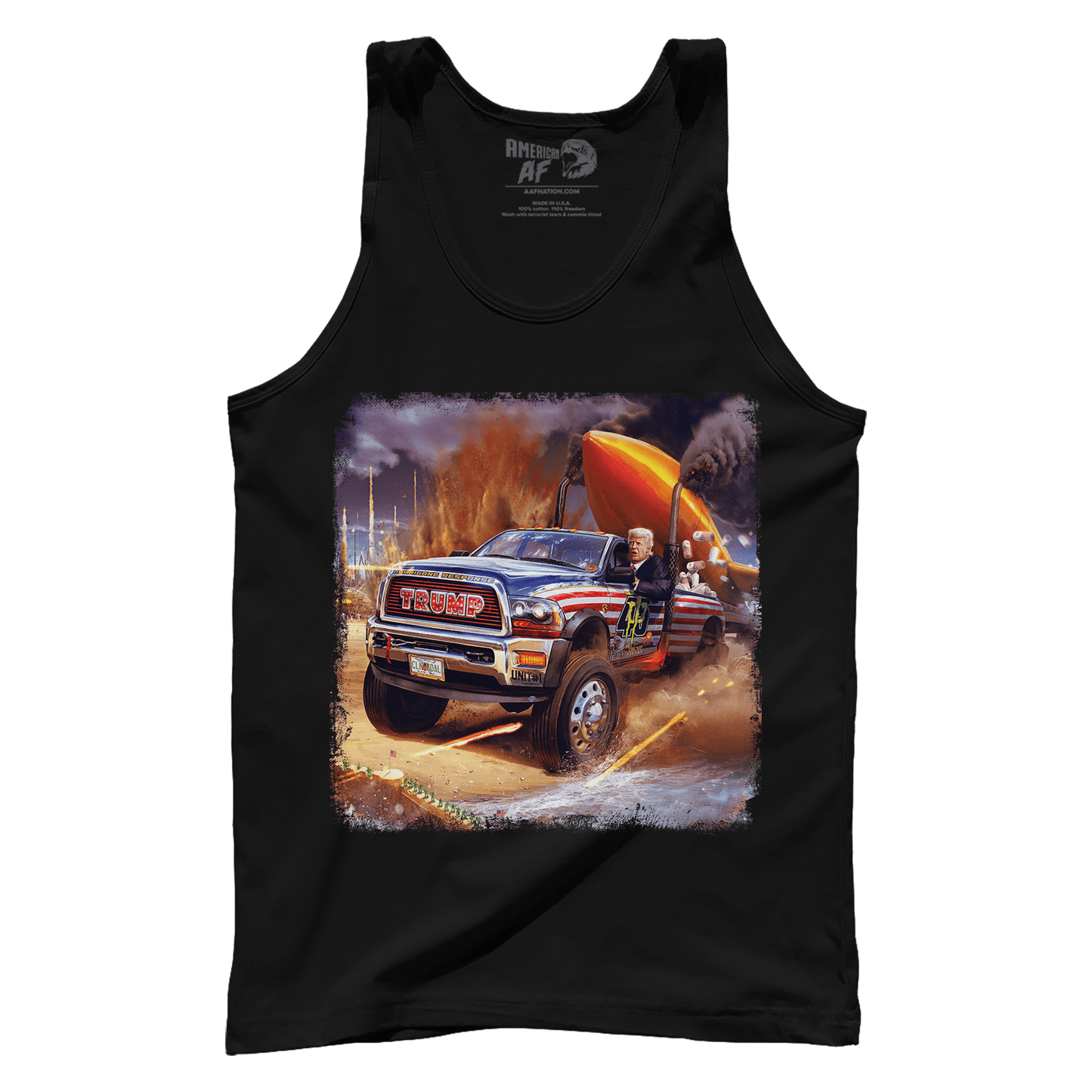 Dye-Sub Premium Mens Tank / Black / S Welcome to Trumpland