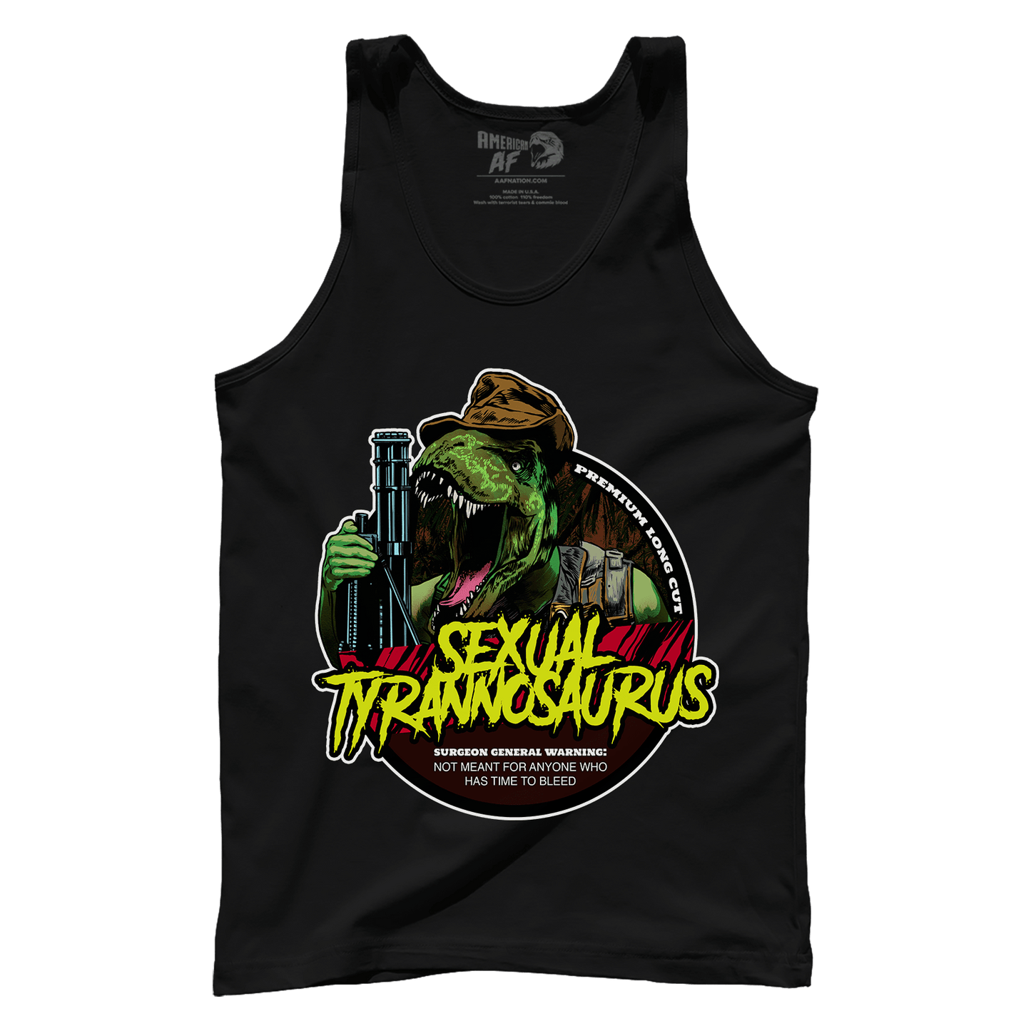 T-shirt Premium Mens Tank / Black / S Tyrannosaurus