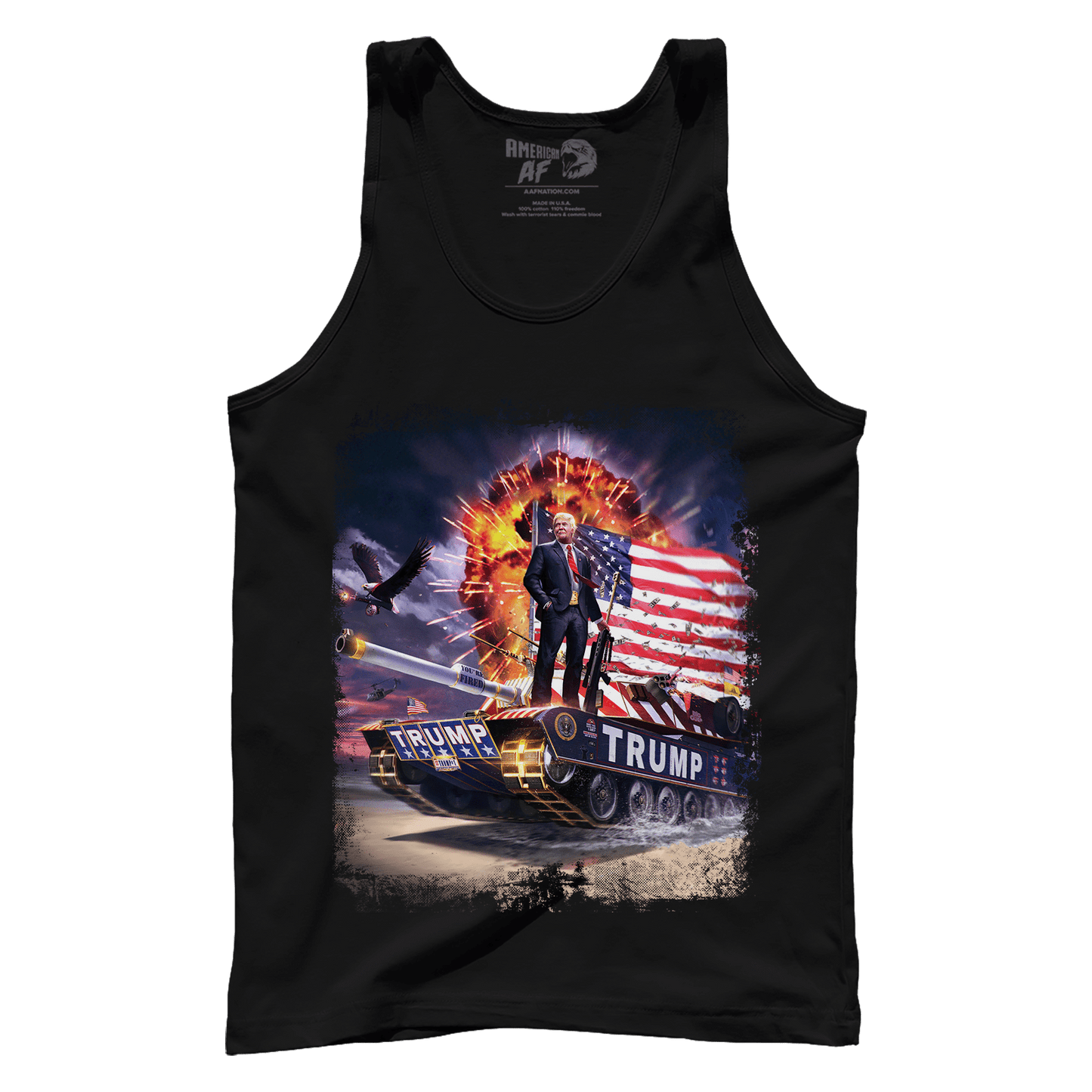 Dye-Sub Premium Mens Tank / Black / S Trump Tank (Zoom)