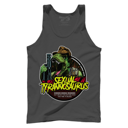 T-shirt Premium Mens Tank / Dark Gray / S Tyrannosaurus