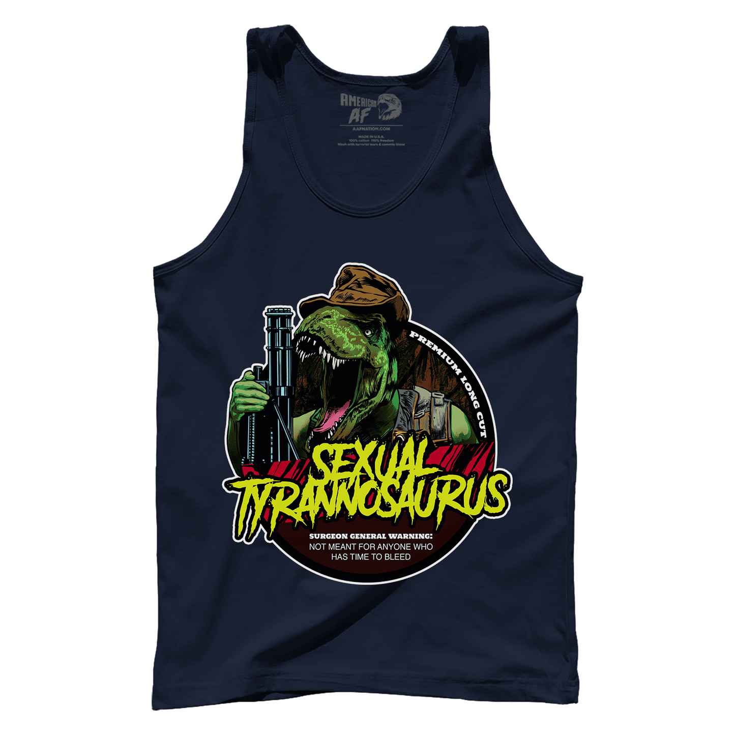 T-shirt Premium Mens Tank / Navy / S Tyrannosaurus