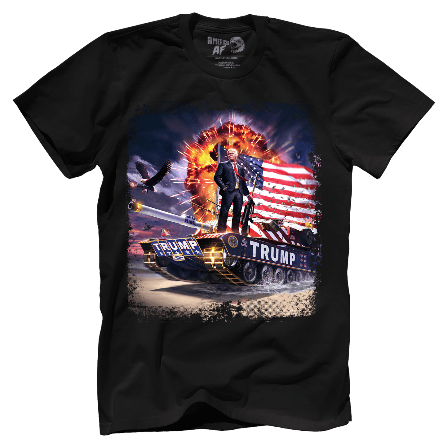 Dye-Sub Premium Mens Shirt / Black / XS Trump Tank (Zoom)