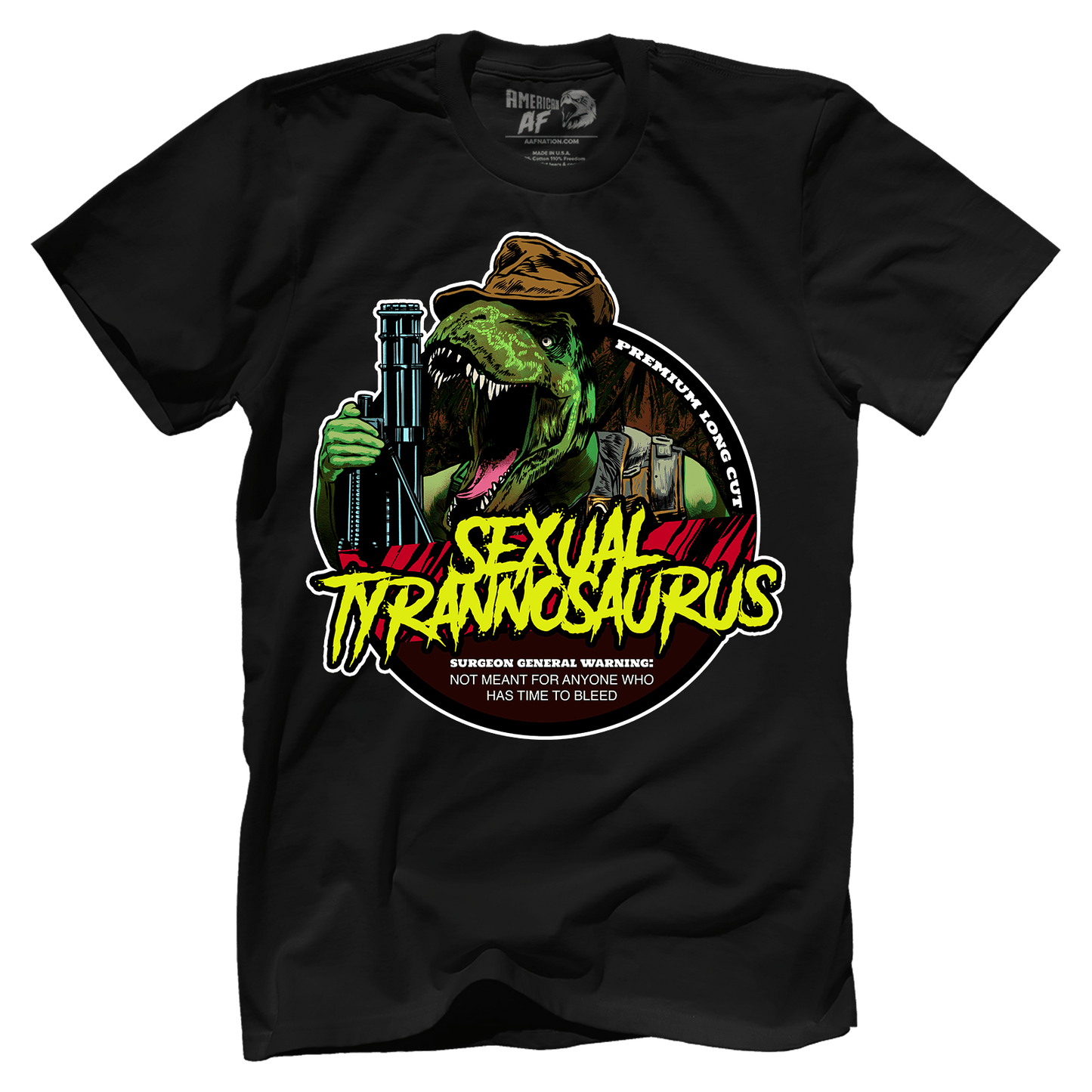 T-shirt Premium Mens Shirt / Black / XS Tyrannosaurus