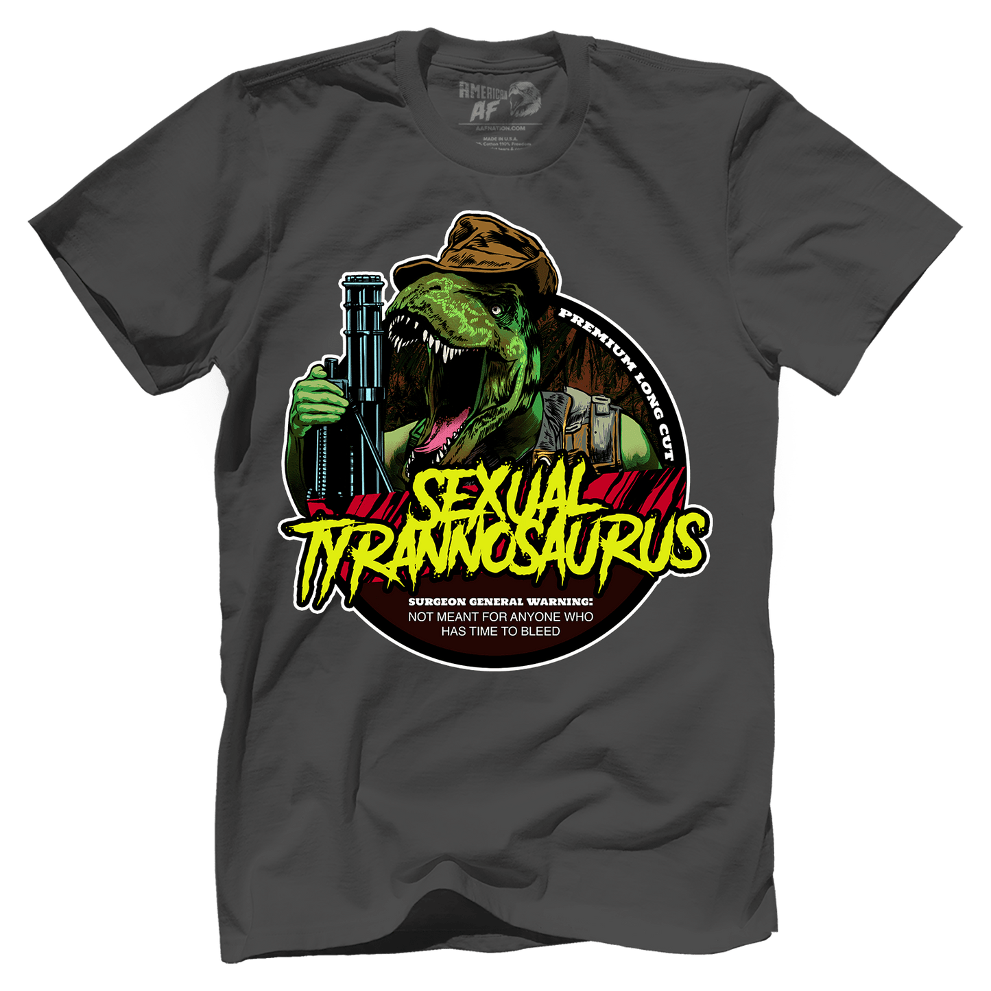 T-shirt Premium Mens Shirt / Dark Gray / XS Tyrannosaurus