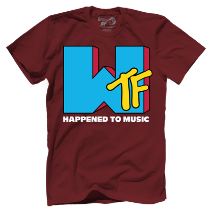 T-shirt Premium Mens Shirt / Maroon / XS WTF Happened To Music